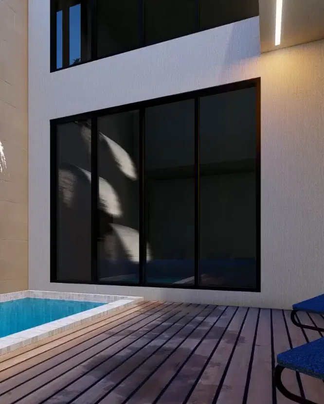 مسبح داخلي في تصميم روز فيلا